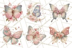 Celestial Butterfly PNG, Dreamy Pastel Clipart, Starry Wings Product Image 9
