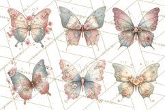 Celestial Butterfly PNG, Dreamy Pastel Clipart, Starry Wings Product Image 6