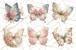 Celestial Butterfly PNG, Dreamy Pastel Clipart, Starry Wings Product Image 7