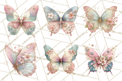 Celestial Butterfly PNG, Dreamy Pastel Clipart, Starry Wings Product Image 8