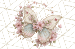 Celestial Butterfly PNG, Dreamy Pastel Clipart, Starry Wings Product Image 4