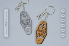 Celestial Butterfly Motel Keychain Laser Cut SVG Product Image 2