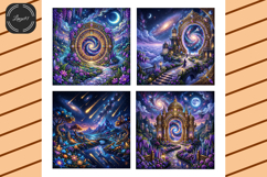 Celestial Garden Fantasy Backdrops Digital Paper Product Image 3