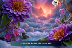 Celestial Gardens Fantasy Digital Papers Backgrounds Space Product Image 10