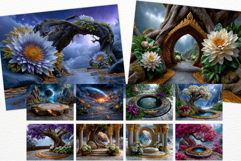 Celestial Gardens Fantasy Digital Papers Backgrounds Space Product Image 13
