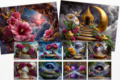 Celestial Gardens Fantasy Digital Papers Backgrounds Space Product Image 15