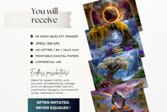 Celestial Gardens Fantasy Digital Papers Backgrounds Space Product Image 2