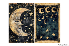 Celestial Old Paper Backgrounds Junk Journal Product Image 2