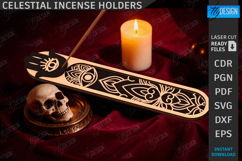Celestial Incense Holder Laser Cut | 3D Incense Stick Holder Product Image 1