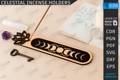Celestial Incense Holders Laser Cut Bundle|Incense Stick SVG Product Image 6