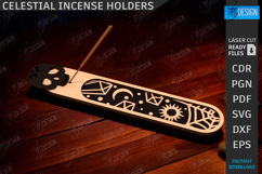 Celestial Incense Holders Laser Cut Bundle|Incense Stick SVG Product Image 8