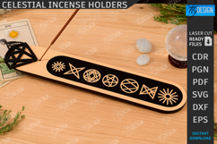 Celestial Incense Holders Laser Cut Bundle|Incense Stick SVG Product Image 9