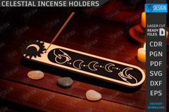 Celestial Incense Holder Laser Cut | 3D Incense Stick Holder Product Image 1