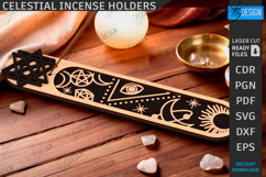 Celestial Incense Holders Laser Cut Bundle|Incense Stick SVG Product Image 11