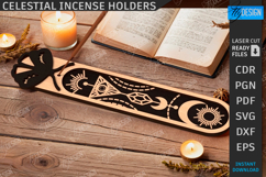 Celestial Incense Holders Laser Cut Bundle|Incense Stick SVG Product Image 12