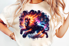 celestial leo lion png, leo zodiac astrology clipart, horoscope lion sublimation, celestial zodiac png design, astrology lion printable art, leo zodiac t shirt design, horoscope sign sublimation png, celestial astrology clipart, leo zodiac spiritual desig