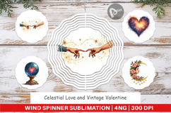 Celestial Vintage Valentine Wind Spinner Product Image 1