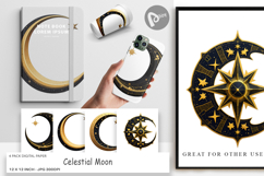 Digital Paper Celestial Moon Product Image 1