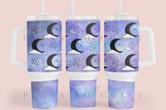 celestial moon 40oz quencher tumbler sublimation full wrap high resolution transparant background