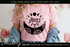 Aries Zodiac Sign SVG Cut File for T-shirt Mug Pillow Signs Product Image 5