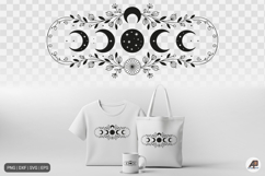Celestial Moon Floral SVG PNG Product Image 1