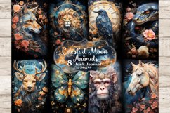 Celestial Moon Junk Journal Kit, Animals Printable Pages, GlamArtZhanna, Moon Ephemera, Mystic Animal, Junk Journal Pages, Flowers Journal Card, Wicca Journal Supplies, Craft Paper Collection, Whismical Animal Journal Card