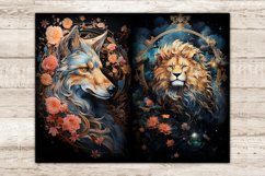 Celestial Moon Junk Journal Kit, Animals Printable Pages, GlamArtZhanna, Moon Ephemera, Mystic Animal, Junk Journal Pages, Flowers Journal Card, Wicca Journal Supplies, Craft Paper Collection, Whismical Animal Journal Card