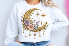 Celestial Moon PNG Design Product Image 2