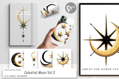 Digital Paper Celestial Moon Product Image 1