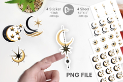 Celestial Moon Sticker Product Image 1
