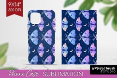 Celestial Moth Phone Case PNG - Moth Case PNG Sublimation Product Image 1