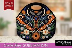 Celestial Moth Lunch Bag - Moth Lunch Bug PNG Sublimation Product Image 1