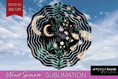 Celestial Moth Wind Spinner Sublimation PNG - Moth Round Product Image 1