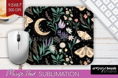 Celestial Moth Mouse Pad Sublimation - Moth Mousepad PNG Product Image 1