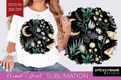 Celestial Moth Round Tshirt Background - Moth PNG Product Image 1