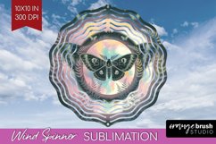 Celestial Moth Wind Spinner Sublimation PNG - Moth Round Product Image 1