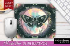 Celestial Moth Mouse Pad Sublimation - Moth Mousepad PNG Product Image 1