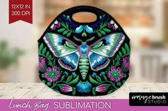 Celestial Moth Lunch Bag - Moth Lunch Bug PNG Sublimation Product Image 1