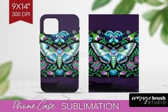 Celestial Moth Phone Case PNG - Moth Case PNG Sublimation Product Image 1