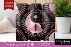 Celestial Moth Tumbler Wrap - Moth Tumbler PNG Sublimation Product Image 1