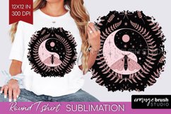 Celestial Moth Round Tshirt Background - Moth PNG Product Image 1