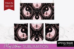 Celestial Moth Mug Wrap - Moth Mug PNG Sublimation Product Image 1