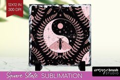 Celestial Moth Slate PNG - Moth Square Slate Sublimation Product Image 1