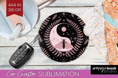 Celestial Moth Car Coaster - Moth Coaster PNG Sublimation Product Image 1