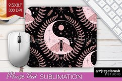 Celestial Moth Mouse Pad Sublimation - Moth Mousepad PNG Product Image 1