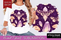 Celestial Moth Round Tshirt Background - Moth PNG Product Image 1