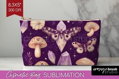 Celestial Moth Cosmetic Bag - Moth Makeup Bag PNG Product Image 1