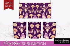 Celestial Moth Mug Wrap - Moth Mug PNG Sublimation Product Image 1
