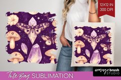 Celestial Moth Tote Bag - Moth Tote Bag PNG Sublimation Product Image 1