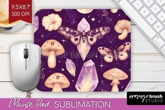 Celestial Moth Mouse Pad Sublimation - Moth Mousepad PNG Product Image 1